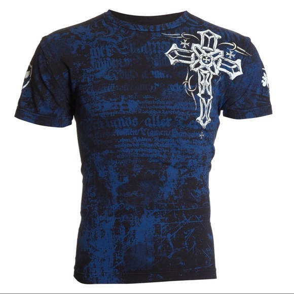 Archaic By Affliction Men's T-Shirt SPIKE WINGS - Picture 2 of 10
